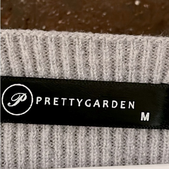 Prettygarden Gray Long Sleeve Crop Length Sweater NWOT - Picture 7 of 7